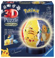 Pokémon 3D Puzzle Nachtlicht Puzzle Ball (72 Teile)