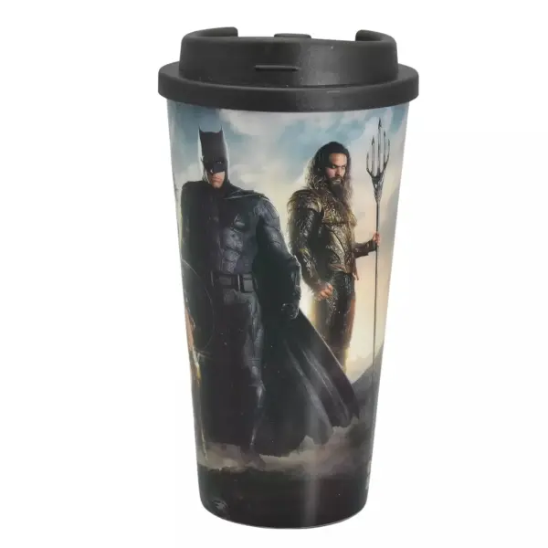 DC Set: Justice League Thermobecher 450 ml + Batman vs Superman Anhänger