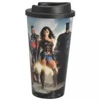 DC Set: Justice League Thermobecher 450 ml + Batman vs Superman Anhänger