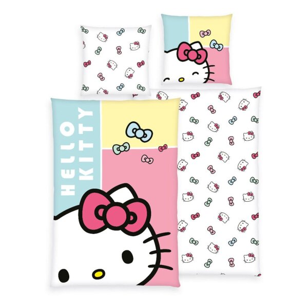 Hello Kitty Bettwäsche Hello Kitty Bow 135 x 200 cm / 80 x 80 cm